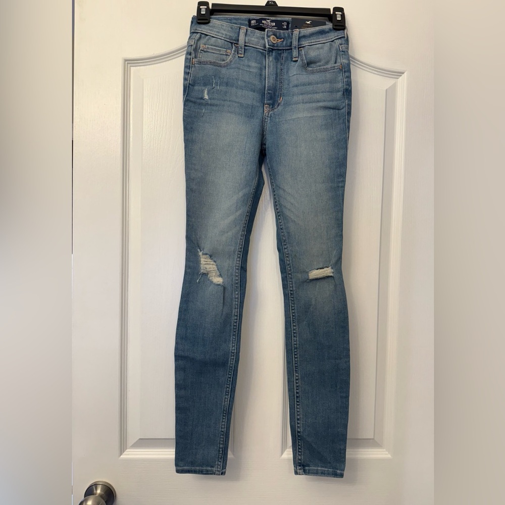 Hollister Light Blue Distressed Skinny Jeans
